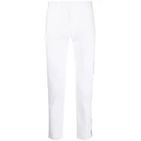 dsquared2 pantalon droit à rayures latérales - blanc