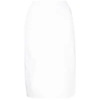 jnby jupe mi-longue à imprimé abstrait - blanc