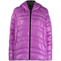 moncler veste à capuche matelassée - violet