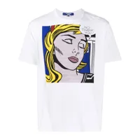 junya watanabe man t-shirt à imprimé pop art - blanc