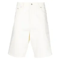 kenzo short en jean à coupe droite - blanc
