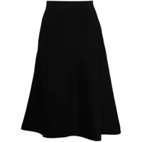 jil sander jupe évasée à design asymétrique - noir