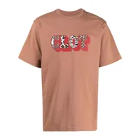 clot t-shirt shadow à logo imprimé - marron
