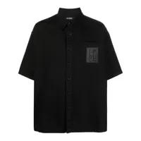 raf simons chemise à patch logo - noir