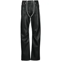 gmbh pantalon ample à détails de zips - noir