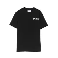 marcelo burlon county of milan kids t-shirt à logo imprimé - noir