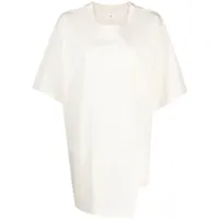 y-3 t-shirt asymétrique à manches courtes - blanc