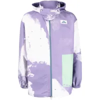 oamc veste zippée à imprimé tie-dye - violet