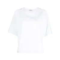 peserico t-shirt orné de sequins à manches courtes - blanc