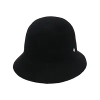 helen kaminski chapeau en laine mérinos à détail de ruban - noir