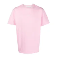 maison kitsuné t-shirt en coton à logo brodé - rose