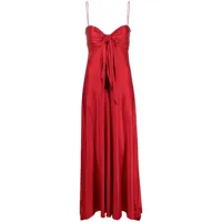 alexandre vauthier robe longue à détail noué - rouge
