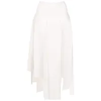uma | raquel davidowicz jupe plissée à design asymétrique - blanc