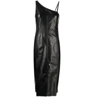 drome robe mi-longue à design asymétrique - noir