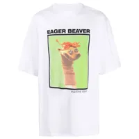 martine rose t-shirt eager beaver en coton - blanc