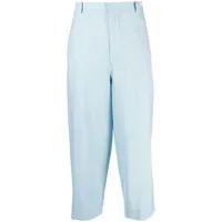 marni pantalon de tailleur à coupe ample - bleu