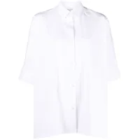 maison kitsuné chemise en coton à manches courtes - blanc