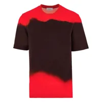 ferragamo t-shirt en coton à design colour block - rouge