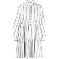 woolrich robe courte à taille nouée - blanc