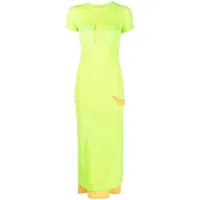 sunnei robe courte à détails de poches - vert