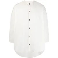 sunnei chemise en coton à design sans col - blanc