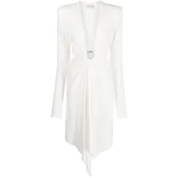 alexandre vauthier robe mi-longue à ourlet asymétrique - blanc