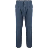 corneliani pantalon chino à coupe droite - bleu