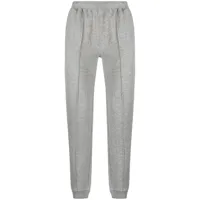 corneliani pantalon de jogging droit à taille élastique - gris