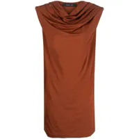 federica tosi robe courte à fronces - orange