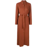 a.p.c. robe-chemise gwyneth à taille ceinturée - orange