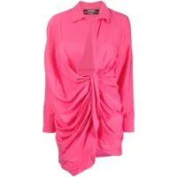 jacquemus robe-chemise la robe bahia à design drapé - rose