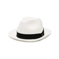 borsalino chapeau federico panama en paille - blanc