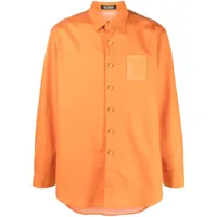 raf simons chemise à patch logo - orange