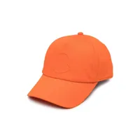 moncler enfant casquette à logo embossé - orange