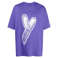 y-3 t-shirt en coton à logo imprimé - violet