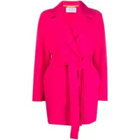 harris wharf london manteau noué à col italien - rose