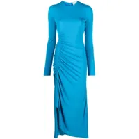 givenchy robe drapée à manches longues - bleu