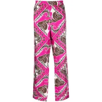 valentino garavani pantalon de pyjama à imprimé abstrait - rose