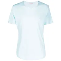 orlebar brown t-shirt en lin à manches courtes - bleu
