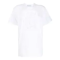 ermanno scervino t-shirt en coton à découpes - blanc