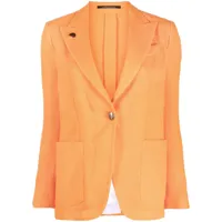 gabriele pasini blazer en coton à simple boutonnage - orange