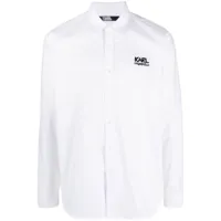karl lagerfeld chemise à logo embossé - blanc