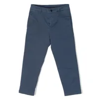dondup kids pantalon chino à coupe droite - bleu