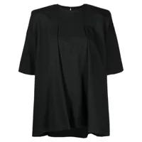 junya watanabe t-shirt en laine à coupe oversize - noir