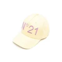 nº21 kids casquette à logo brodé - jaune