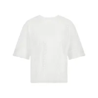 giambattista valli t-shirt à empiècements en dentelle - blanc