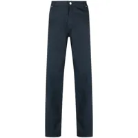versace pre-owned pantalon chino droit à taille haute (années 2000) - bleu
