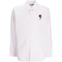 karl lagerfeld chemise à imprimé ikonik karl - blanc