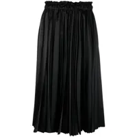 comme des garçons pre-owned jupe mi-longue à design plissé pre-owned (années 2000) - noir