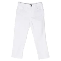 john richmond junior pantalon à effet taches de peinture - blanc